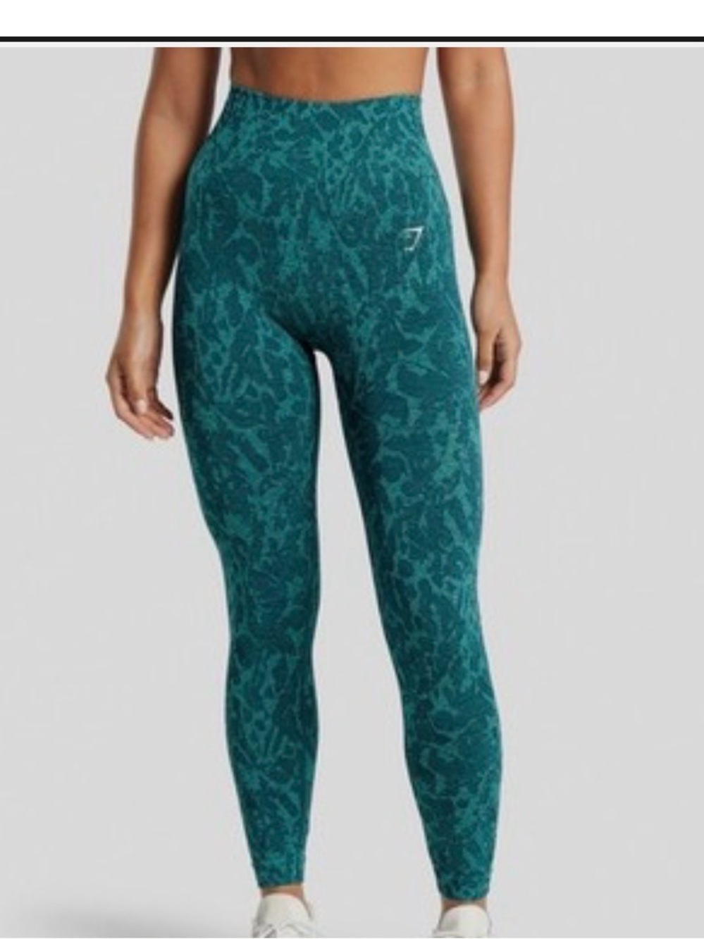Gymshark Adapt Teal animal Printed seamless Leggings